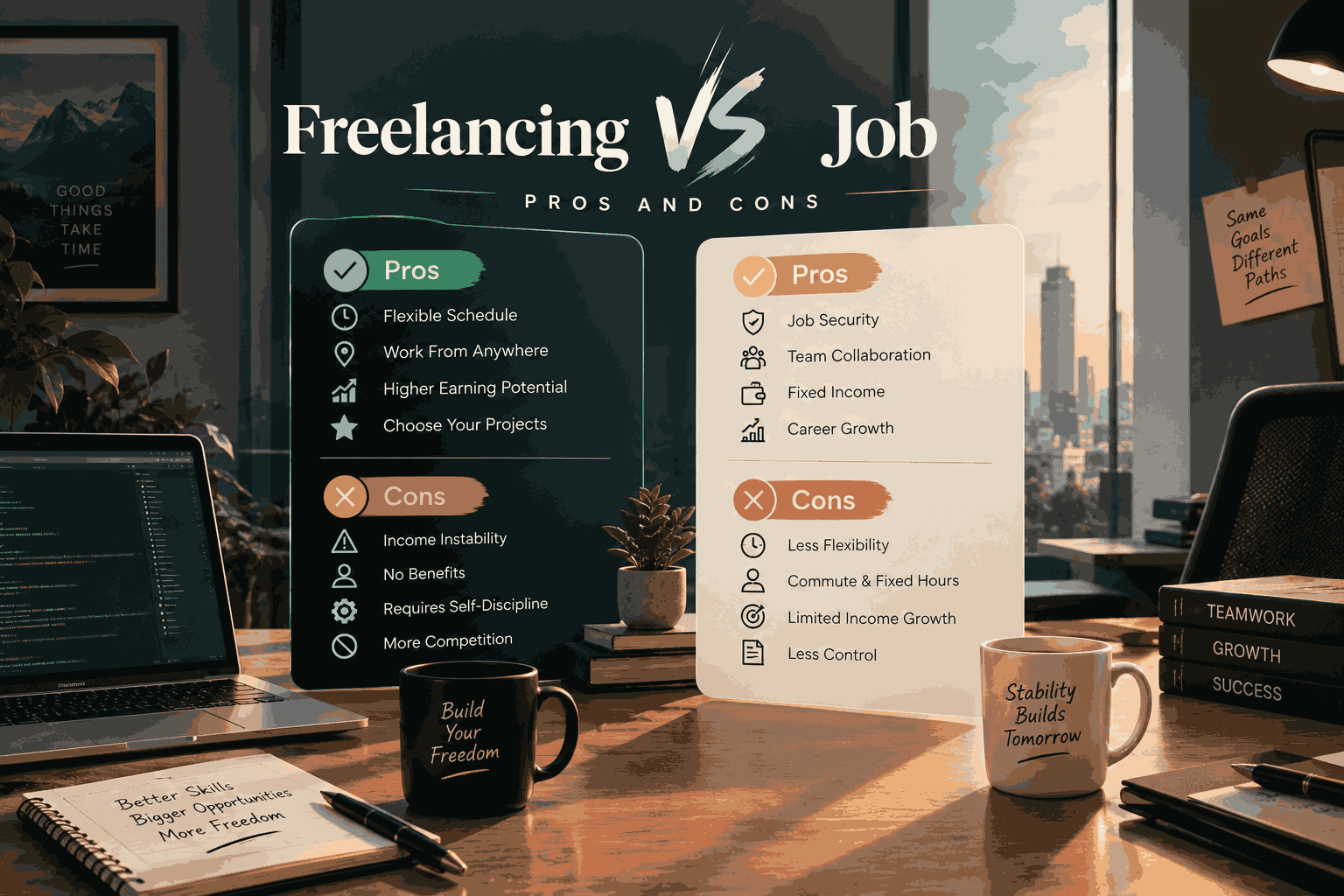 You are currently viewing Freelancing Vs Job Pros And Cons